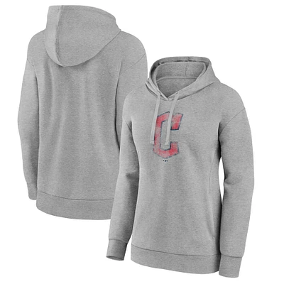 Women's Cleveland Guardians Distressed Team Pullover Hoodie