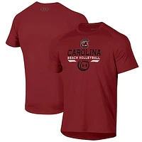 Men's Under Armour Garnet South Carolina Gamecocks Beach Volleyball Icon Raglan Performance T-Shirt