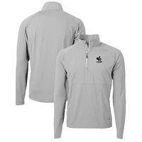 Men's Cutter & Buck Delaware Fightin' Blue Hens Adapt Eco Knit Hybrid Recycled Quarter-Zip Pullover Top