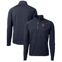 Men's Cutter & Buck Navy Gonzaga Bulldogs Adapt Eco Knit Hybrid Recycled Full-Zip Logo Jacket