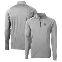 Men's Cutter & Buck Gray Penn State Nittany Lions Adapt Eco Knit Stretch Recycled Quarter-Zip Pullover Top