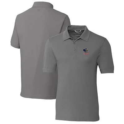 Men's Cutter & Buck Steel Delaware Fightin' Blue Hens Advantage Tri-Blend DryTec Pique Polo