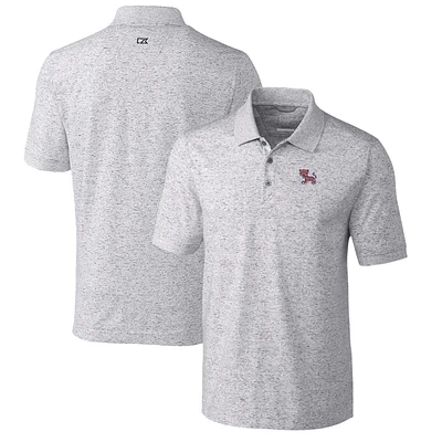 Men's Cutter & Buck Steel Clemson Tigers Advantage Space Dye Tri-Blend Polo