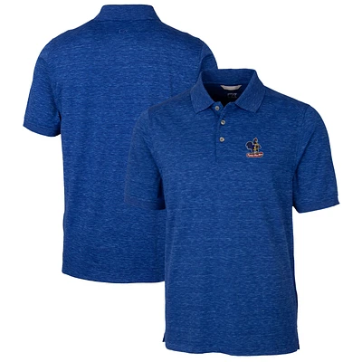 Men's Cutter & Buck Royal Delaware Fightin' Blue Hens Advantage Space Dye Tri-Blend Polo