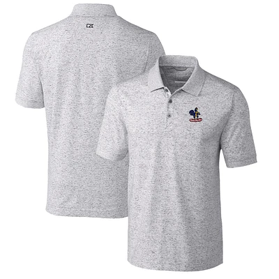 Men's Cutter & Buck Steel Delaware Fightin' Blue Hens Advantage Space Dye Tri-Blend Polo