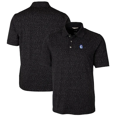 Men's Cutter & Buck Black Fresno State Bulldogs Advantage Space Dye Tri-Blend Polo