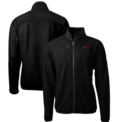 Men's Cutter & Buck Black New Mexico State Aggies Cascade Eco Sherpa Fleece Full-Zip Jacket