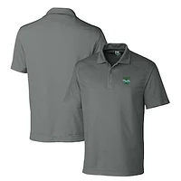 Men's Cutter & Buck Steel Tulane Green Wave DryTec Genre Textured Solid Polo