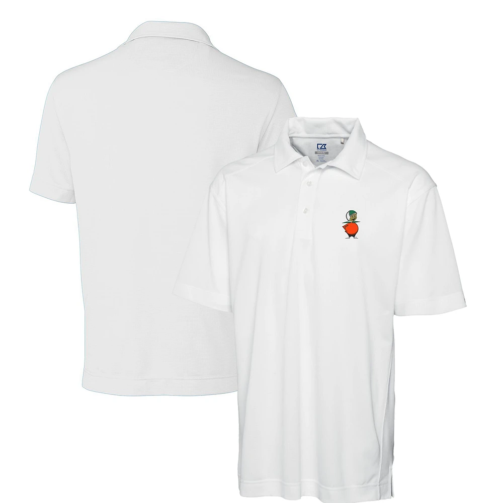 Men's Cutter & Buck White UCF Knights DryTec Genre Textured Solid Polo
