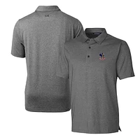Men's Cutter & Buck Heather Charcoal Delaware Fightin' Blue Hens Forge Stretch Polo