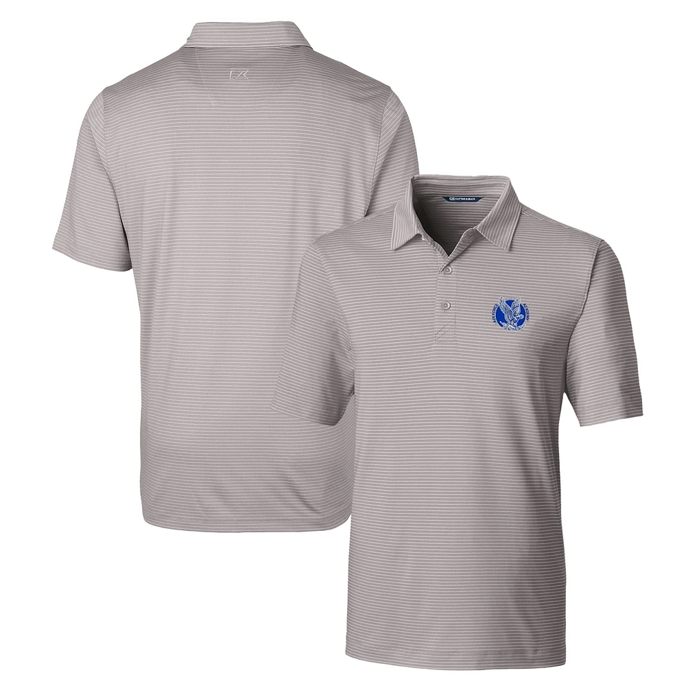 Men's Cutter & Buck Air Force Falcons Forge Pencil Stripe Stretch Polo