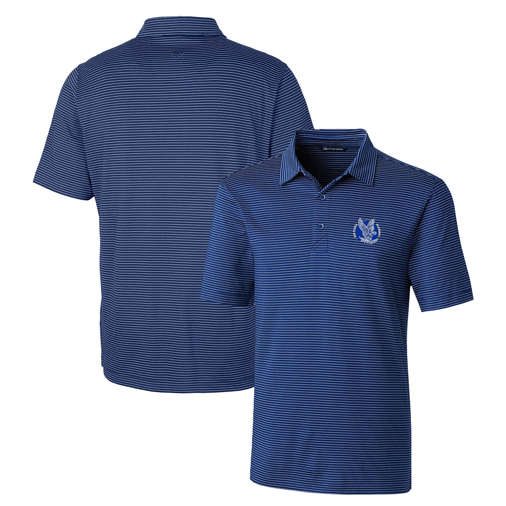 Men's Cutter & Buck Royal Air Force Falcons Forge Pencil Stripe Stretch Polo