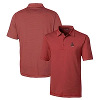 Men's Cutter & Buck Crimson Alabama Tide Forge Pencil Stripe Stretch Polo