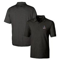 Men's Cutter & Buck Delaware Fightin' Blue Hens Forge Pencil Stripe Stretch Polo