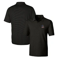 Men's Cutter & Buck Delaware Fightin' Blue Hens Forge Pencil Stripe Stretch Polo