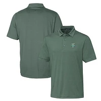 Men's Cutter & Buck Tulane Green Wave Forge Pencil Stripe Stretch Polo