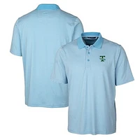 Men's Cutter & Buck Light Blue Tulane Green Wave Forge Tonal Stripe Stretch Polo