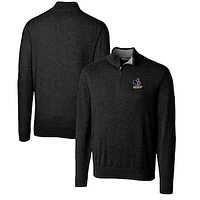 Men's Cutter & Buck Black Delaware Fightin' Blue Hens Lakemont Quarter-Zip Pullover Sweater
