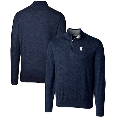 Men's Cutter & Buck Navy Villanova Wildcats Lakemont Quarter-Zip Pullover Sweater