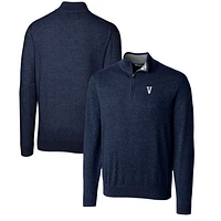 Men's Cutter & Buck Navy Villanova Wildcats Lakemont Quarter-Zip Pullover Sweater