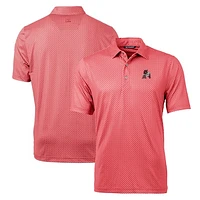 Men's Cutter & Buck Cardinal Arkansas Razorbacks Pike Banner Stretch Polo