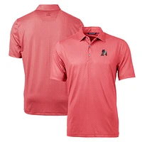 Men's Cutter & Buck Cardinal Arkansas Razorbacks Pike Banner Stretch Polo