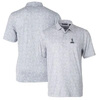 Men's Cutter & Buck Gray Northern Arizona Lumberjacks Pike Constellation Stretch Polo