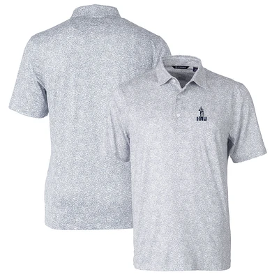 Men's Cutter & Buck Gray Northern Arizona Lumberjacks Pike Constellation Stretch Polo