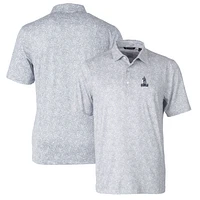 Men's Cutter & Buck Gray Northern Arizona Lumberjacks Pike Constellation Stretch Polo
