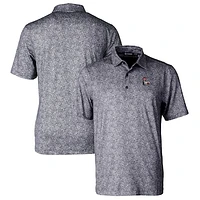 Men's Cutter & Buck Black NC State Wolfpack Pike Constellation Stretch Polo