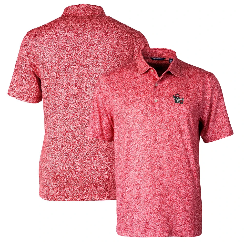 Men's Cutter & Buck NC State Wolfpack Pike Constellation Stretch Polo