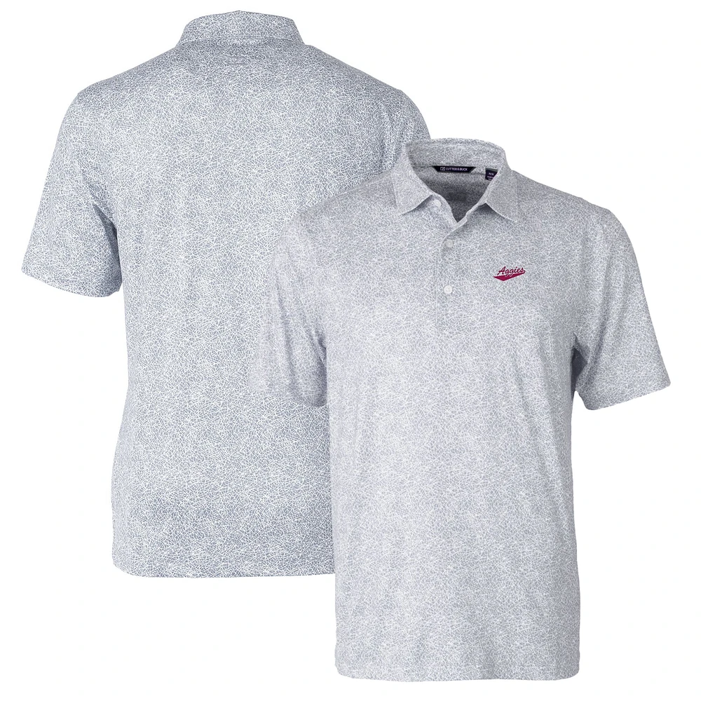 Men's Cutter & Buck New Mexico State Aggies Pike Constellation Stretch Polo