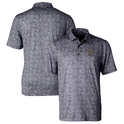 Men's Cutter & Buck Black Wichita State Shockers Pike Constellation Stretch Polo