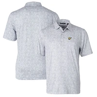 Men's Cutter & Buck Gray West Virginia Mountaineers Pike Constellation Stretch Polo