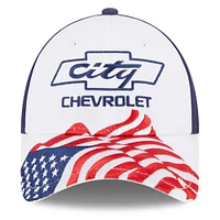 Men's New Era White/Blue City Chevrolet 9FORTY Americana Snapback Adjustable Hat