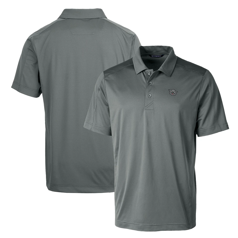 Cutter & Buck Steel Cincinnati Bearcats Primary Team Logo Prospect Textured Stretch Polo