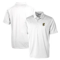 Cutter & Buck White Grambling Tigers Primary Team Logo Prospect Textured Stretch Polo