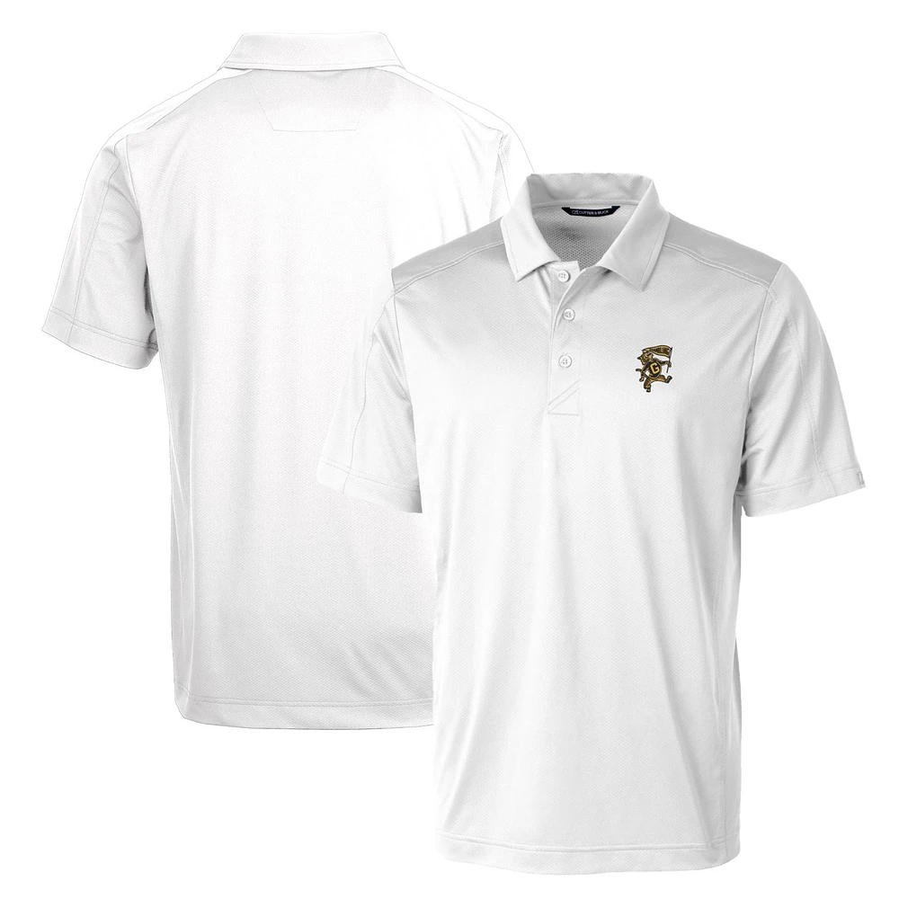 Cutter & Buck White Grambling Tigers Primary Team Logo Prospect Textured Stretch Polo