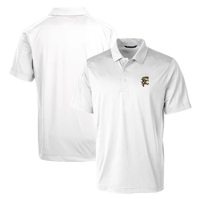 Cutter & Buck White Grambling Tigers Primary Team Logo Prospect Textured Stretch Polo