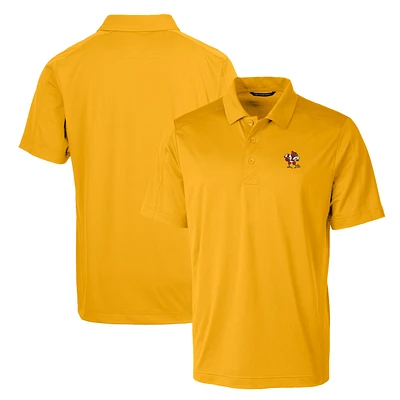Cutter & Buck Gold Louisville Cardinals Primary Team Logo Prospect Textured Stretch Polo