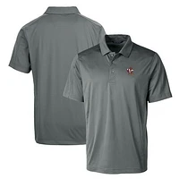 Cutter & Buck Steel Louisville Cardinals Primary Team Logo Prospect Textured Stretch Polo