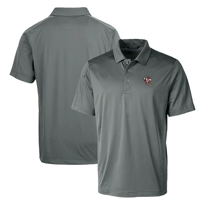 Cutter & Buck Steel Louisville Cardinals Primary Team Logo Prospect Textured Stretch Polo