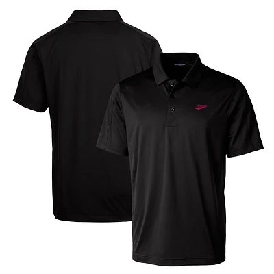 Cutter & Buck Black New Mexico State Aggies Primary Team Logo Prospect Textured Stretch Polo