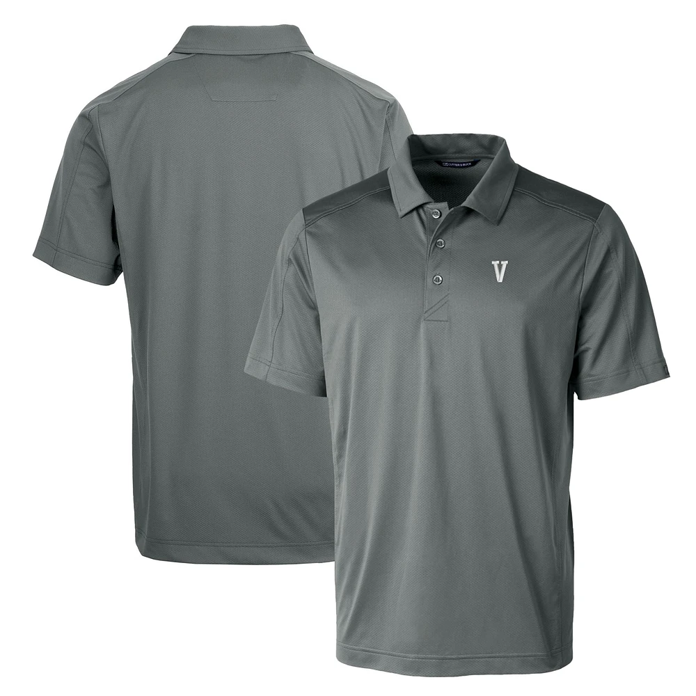 Cutter & Buck Steel Villanova Wildcats Primary Team Logo Prospect Textured Stretch Polo