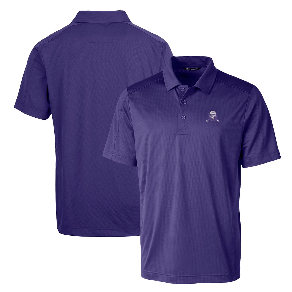Cutter & Buck Northwestern Wildcats Primary Team Logo Prospect Textured Stretch Polo