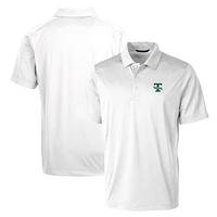 Cutter & Buck White Tulane Green Wave Primary Team Logo Prospect Textured Stretch Polo