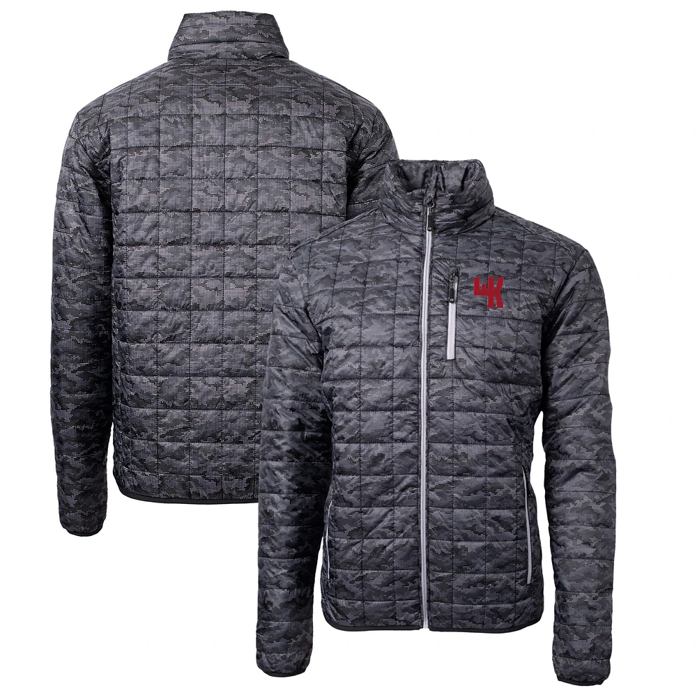 Cutter & Buck Black Western Kentucky Hilltoppers Primary Team Logo Rainier PrimaLoft Eco Insulated Printed Full-Zip Puffer Jacket