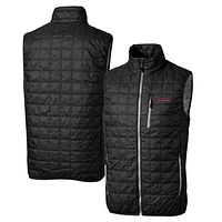 Cutter & Buck Black Texas Tech Red Raiders Primary Team Logo Rainier PrimaLoft Eco Insulated Full-Zip Puffer Vest