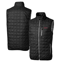 Cutter & Buck Black Texas Tech Red Raiders Primary Team Logo Rainier PrimaLoft Eco Insulated Full-Zip Puffer Vest