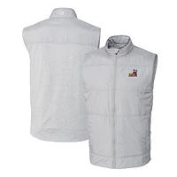 Men's Cutter & Buck Arizona State Sun Devils Vault Stealth Hybrid Quilted Full-Zip Windbreaker Vest